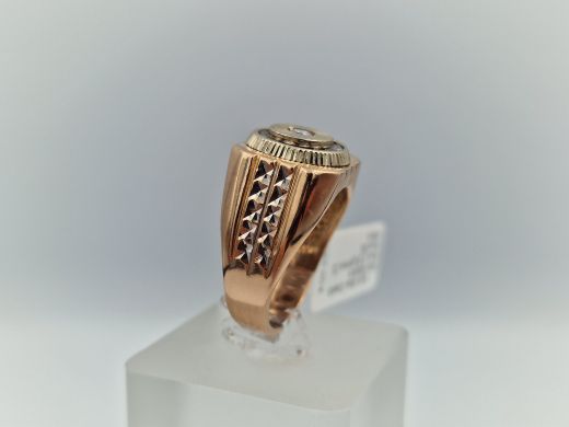 Zelta gredzens ar cirkoniju, 12.35 g, izm. 20