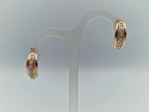 Zelta auskari ar cirkoniju, 3.35 g