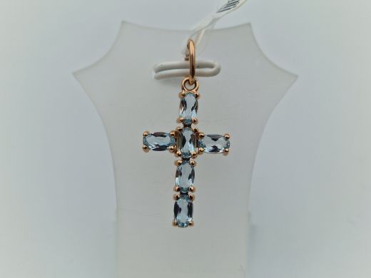 Золотой кулон с топазом, 1.49 г