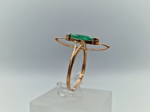 Zelta gredzens ar cirkoniju, 2.82 g, izm. 19.5