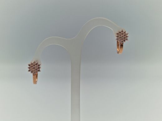 Zelta auskari ar cirkoniju, 1.38 g