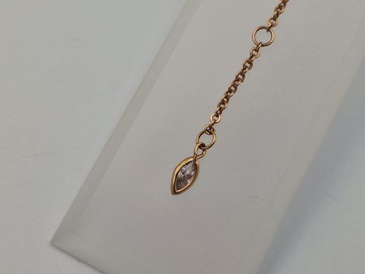 Zelta rokassprādze ar cirkoniju, 2.45 g, izm. 26