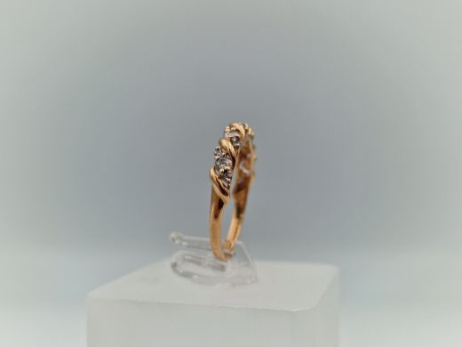 Zelta gredzens ar cirkoniju, 1.35 g, izm. 16