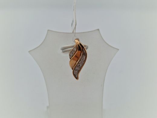 Золотой кулон с цирконом, 1 г