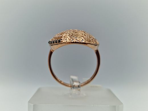 Zelta gredzens ar cirkoniju, 3.34 g, izm. 18