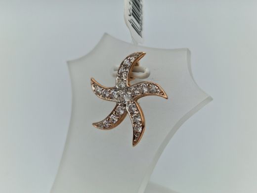 Золотой кулон с цирконом, 1.38 г