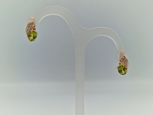 Zelta auskari ar cirkoniju, 3.61 g