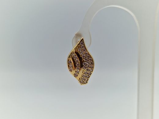 Zelta auskari ar cirkoniju, 2.81 g