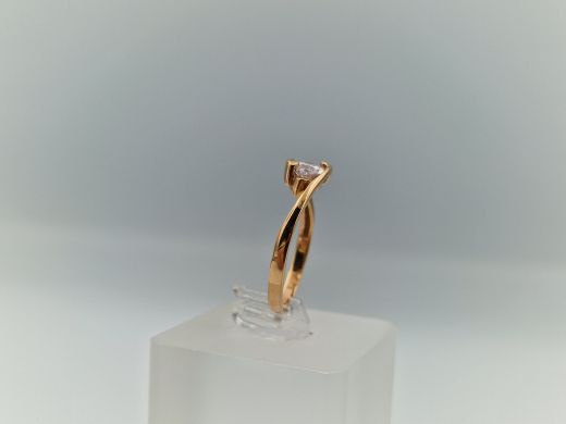 Zelta gredzens ar cirkoniju, 2.62 g, izm. 18.5