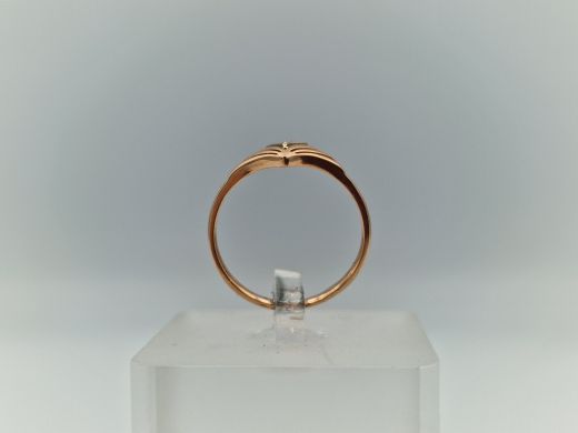 Zelta gredzens ar cirkoniju, 1.39 g, izm. 16.5