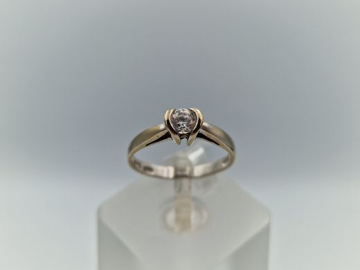 Zelta gredzens ar cirkoniju, 2.12 g, izm. 16.5