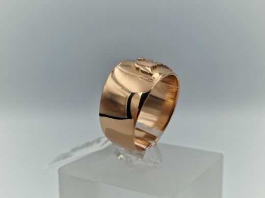 Золотое мужское кольцо с бриллиантами, 9.57 г, разм. 19