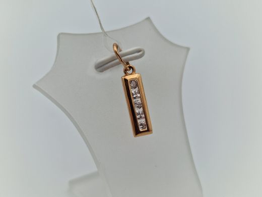 Zelta kulons ar cirkoniju, 0.66 g