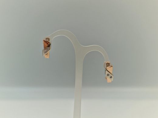 Zelta auskari ar cirkoniju, 4.01 g