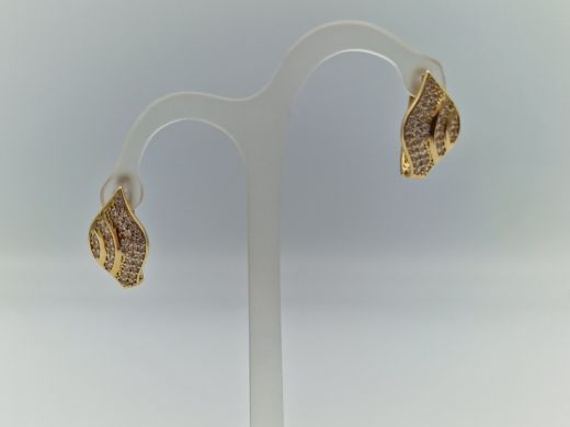 Zelta auskari ar cirkoniju, 2.81 g