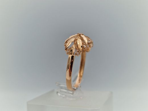 Zelta gredzens ar cirkoniju, 2.54 g, izm. 20