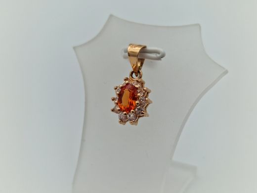 Zelta kulons ar cirkoniju, 1.47 g