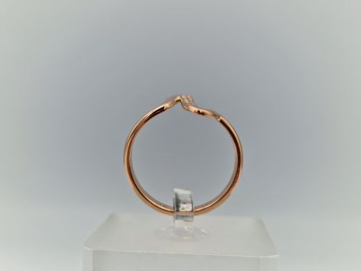 Zelta gredzens ar cirkoniju, 2.96 g, izm. 18.5