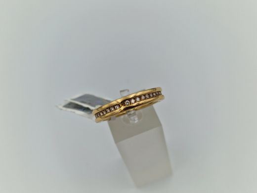 Zelta gredzens ar briljantu, 9.74 g, izm. 21.5