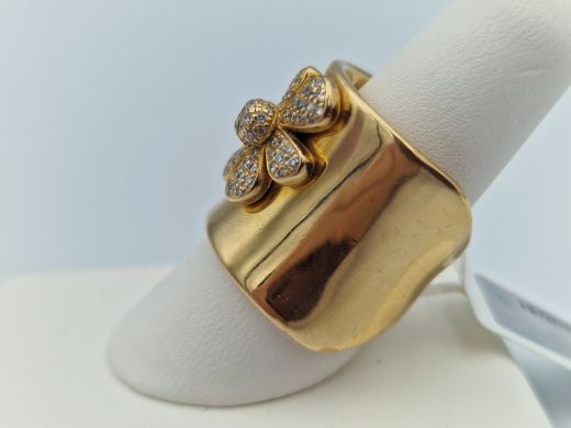 Zelta gredzens ar briljantu, 20.59 g, izm. 17.5