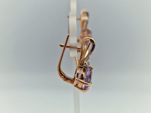 Zelta auskari ar cirkoniju, 7.58 g