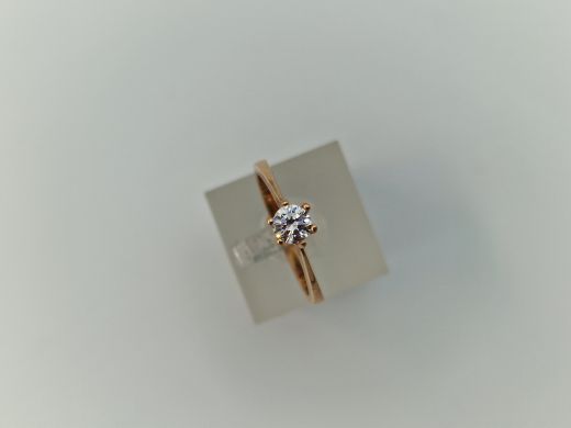 Zelta gredzens ar cirkoniju, 2.15 g, izm. 16