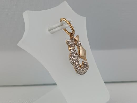 Zelta kulons ar cirkoniju, 1.06 g