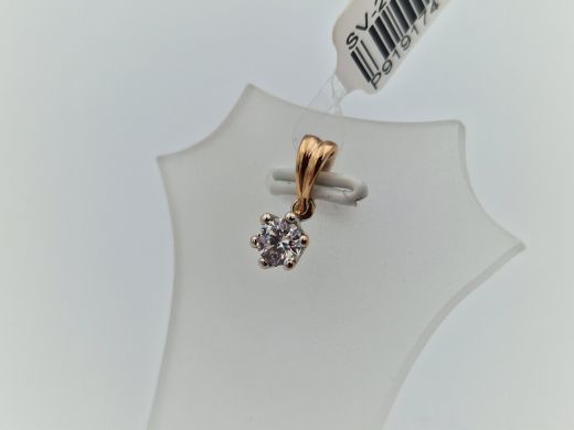 Золотой кулон с цирконом, 0.74 г