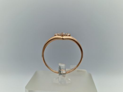 Zelta gredzens ar cirkoniju, 1.44 g, izm. 17