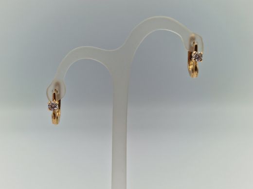 Zelta auskari ar cirkoniju, 2.23 g