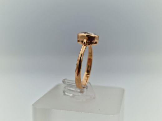 Zelta gredzens ar cirkoniju, 1.96 g, izm. 16.5