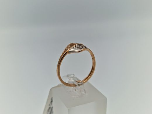 Zelta gredzens ar cirkoniju, 1.79 g, izm. 18