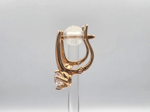 Zelta auskari ar cirkoniju, 2.76 g