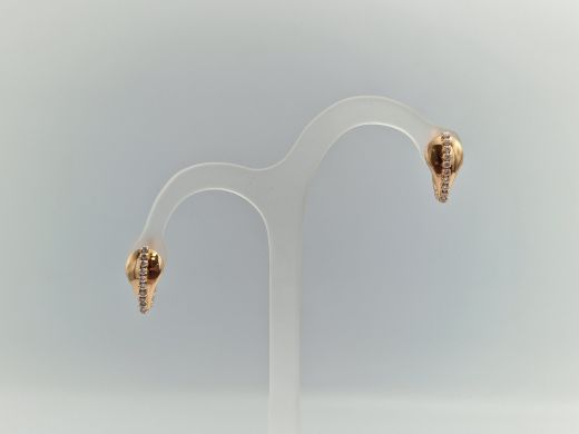 Zelta auskari ar cirkoniju, 2.29 g