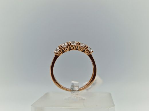 Zelta gredzens ar cirkoniju, 1.74 g, izm. 17