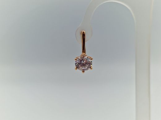 Zelta auskari ar cirkoniju, 1.72 g