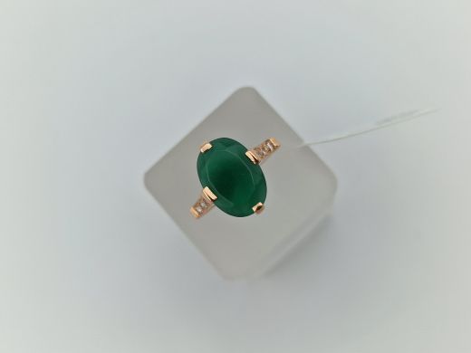 Zelta gredzens ar cirkoniju, 3.97 g, izm. 18