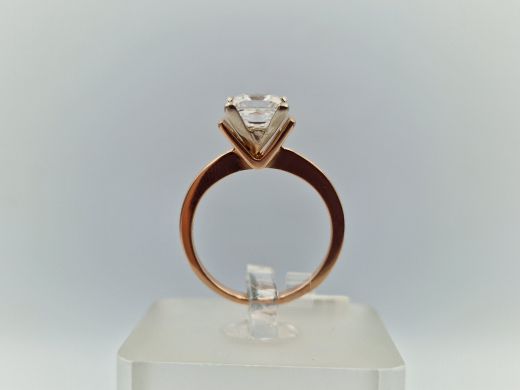 Zelta gredzens ar cirkoniju, 3.46 g, izm. 16.5