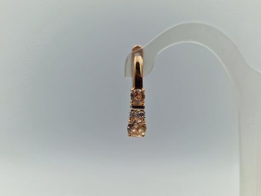 Zelta auskari ar cirkoniju, 2.46 g