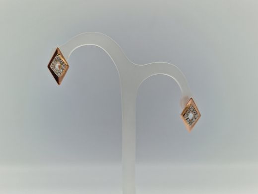 Zelta auskari ar cirkoniju, 3.29 g