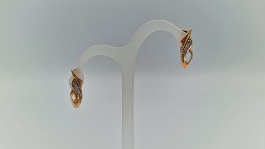 Zelta auskari ar cirkoniju, 3.15 g