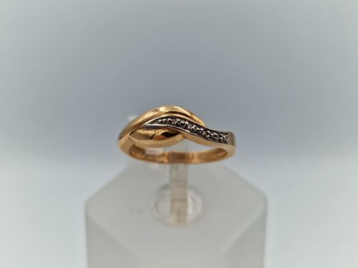 Zelta gredzens ar cirkoniju, 2.52 g