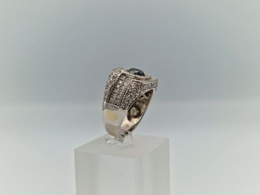 Zelta gredzens ar briljantiem, 15.67 g, izm. 20.5