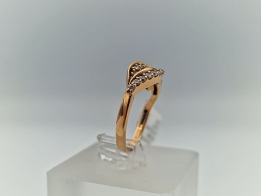 Zelta gredzens ar cirkoniju, 3.82 g, izm. 17