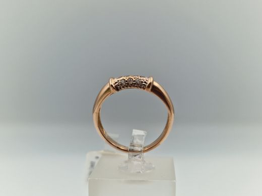 Zelta gredzens ar cirkoniju, 2.45 g, izm. 16.5