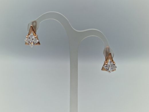 Zelta auskari ar cirkoniju, 3.16 g