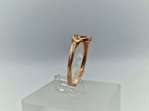 Zelta gredzens ar cirkoniju, 1.72 g, izm. 17