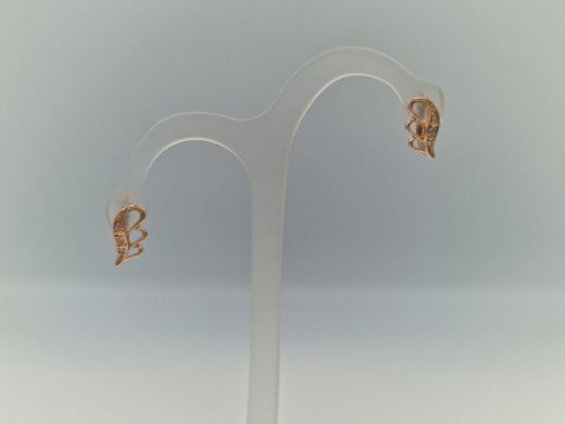 Zelta auskari ar cirkoniju, 2.21 g