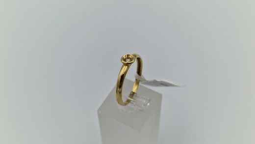 Zelta gredzens ar briljantu, 1.6 g, izm. 18.5