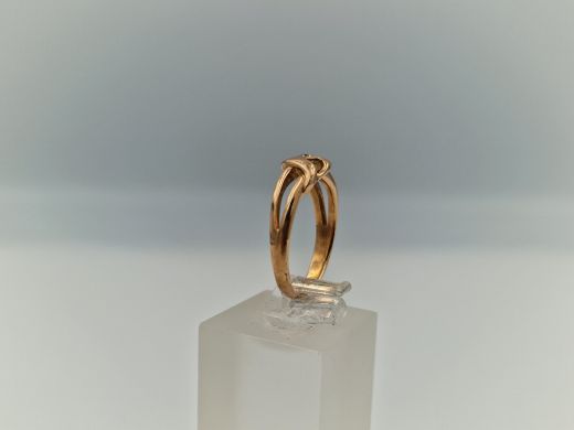 Zelta gredzens ar cirkoniju, 2.82 g, izm. 17